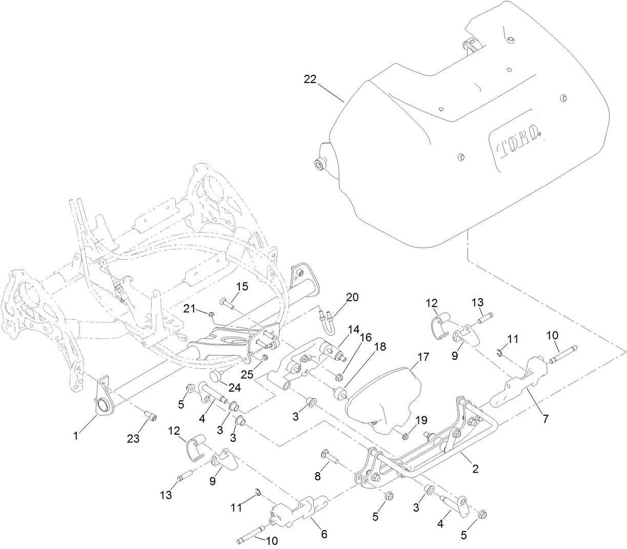 Flex Frame and Grass Basket Assembly