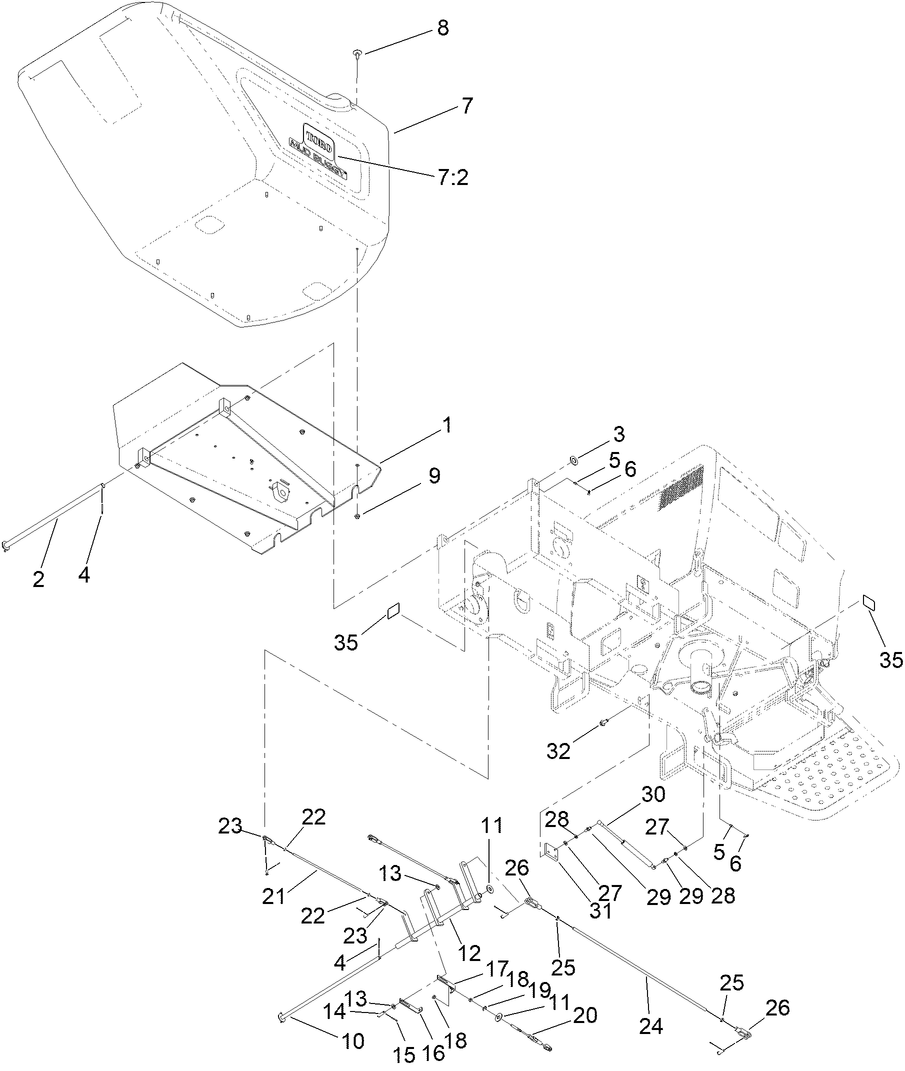 Brake and Hopper Assembly