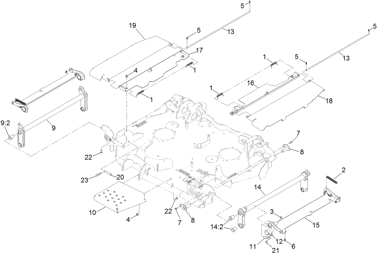 Center Deck Fold Assembly