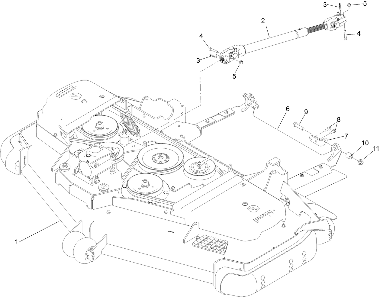 Deck, Driveshaft and Tunnel Assembly