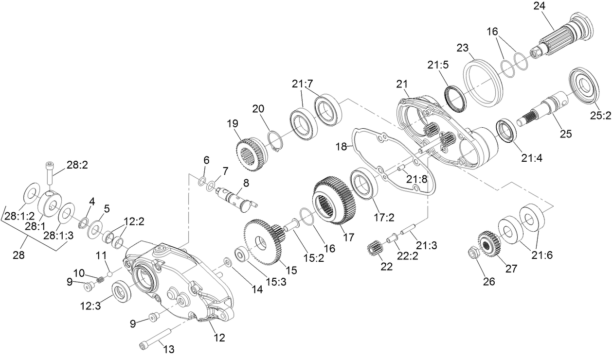 5 Inch Groomer Drive Box Assembly No. 137-5950
