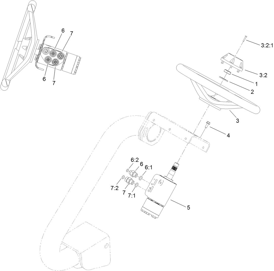 Steering Wheel and Valve Assembly