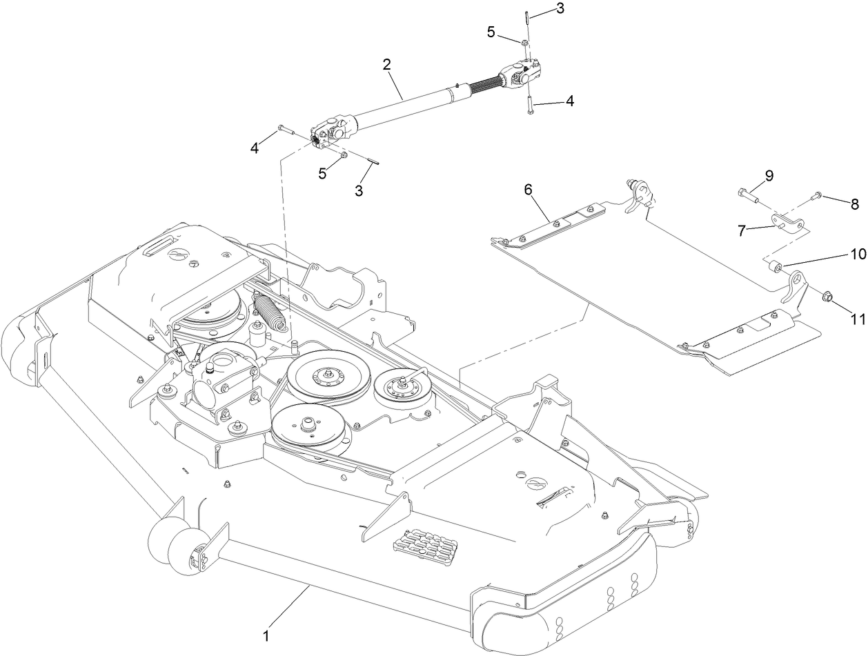 Deck, Driveshaft and Tunnel Assembly