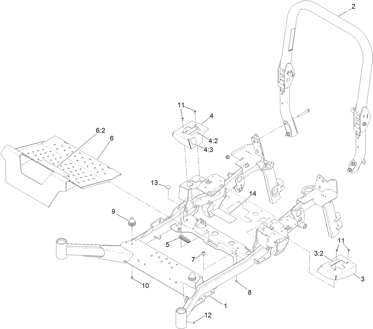 Frame and Roll-Over Protection System Assembly
