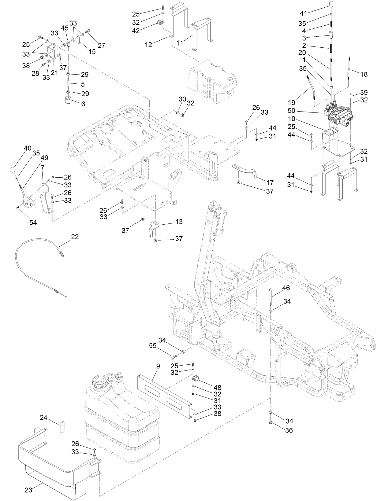 Fuel and Oil Tank Assembly