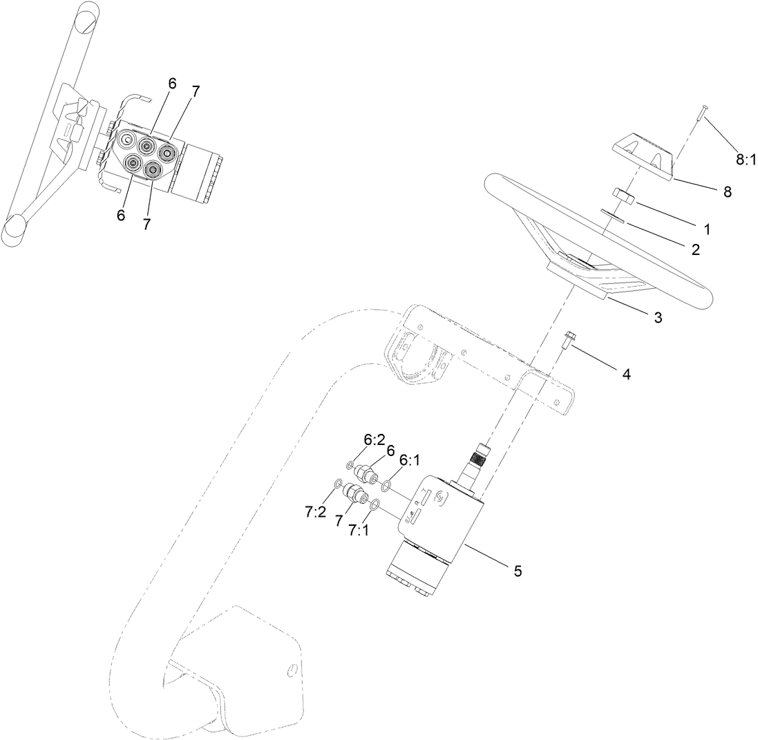 Steering Wheel and Valve Assembly