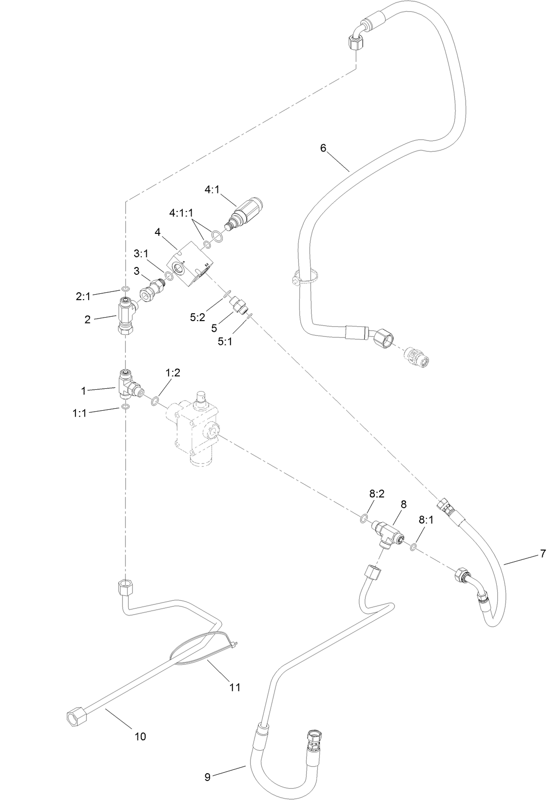 Lift Hydraulic Routing Assembly
