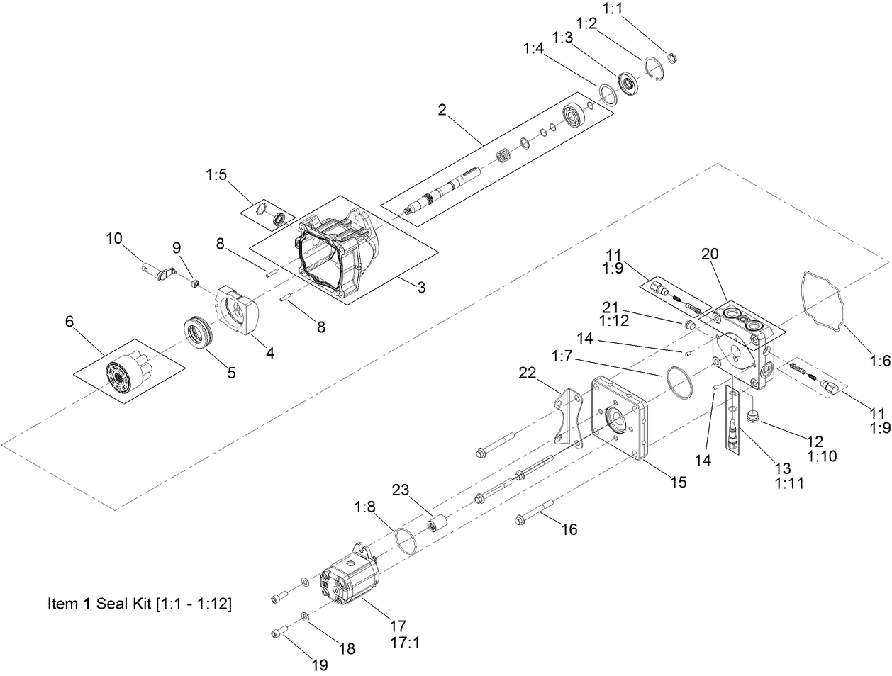 Hydrostat and Puimp Assembly No. 140-8824