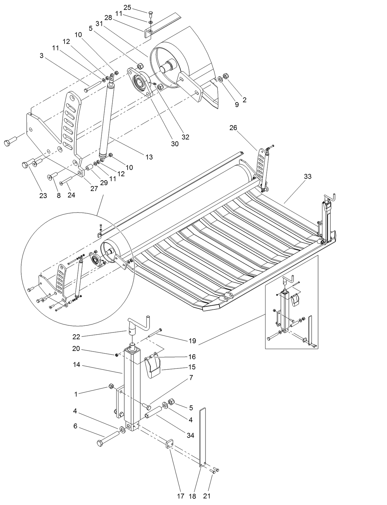 Roller and Skid Assembly