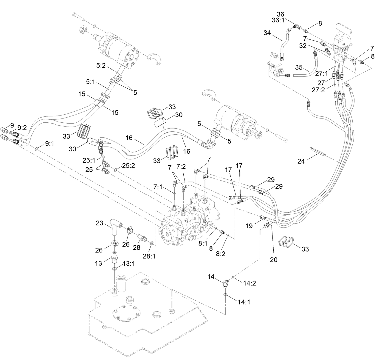 Hydraulic Motor and Hose Assembly