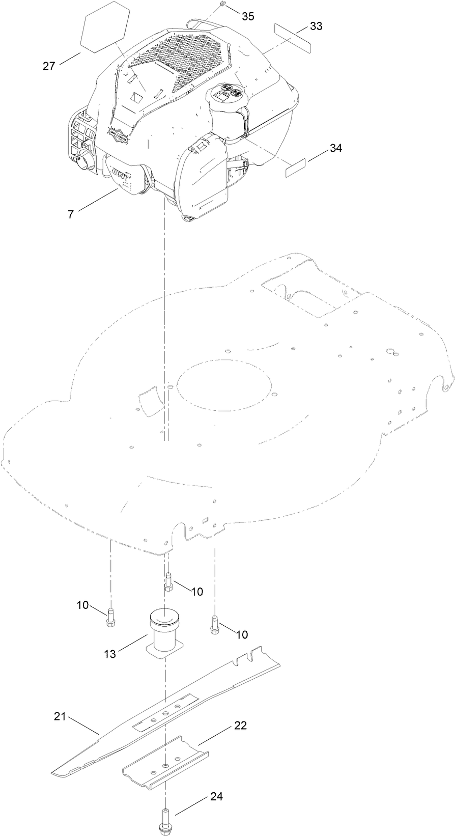 Engine and Blade Assembly