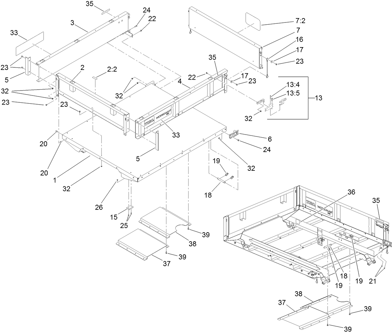 Full Bed and Side Panel Assembly