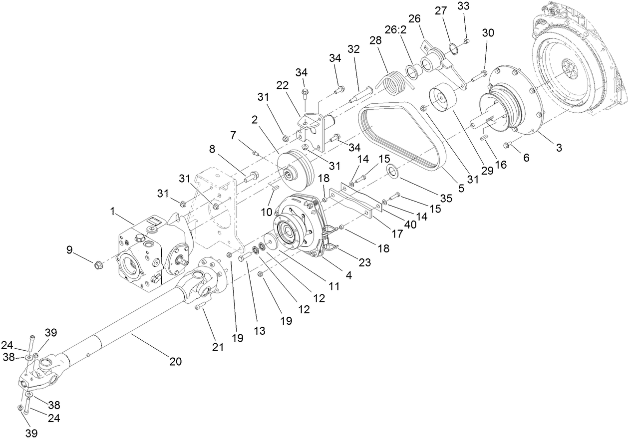 Hydraulic PTO Assembly