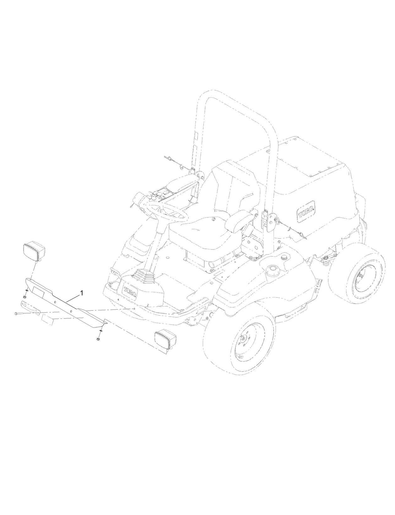 ROPS Unit Front Light Assembly