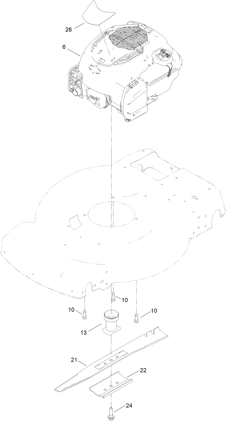 Engine and Blade Assembly