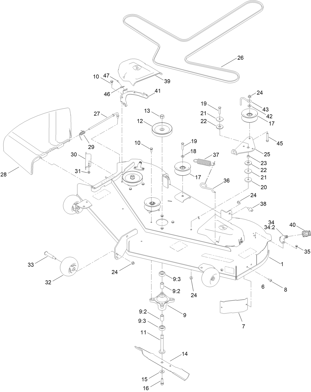 54 inch Deck Assembly
