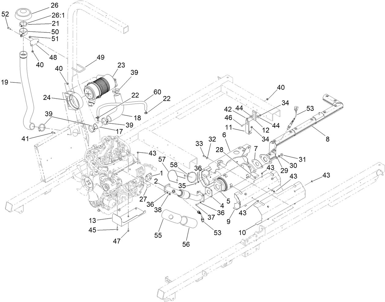 Muffler and Air Cleaner Assembly