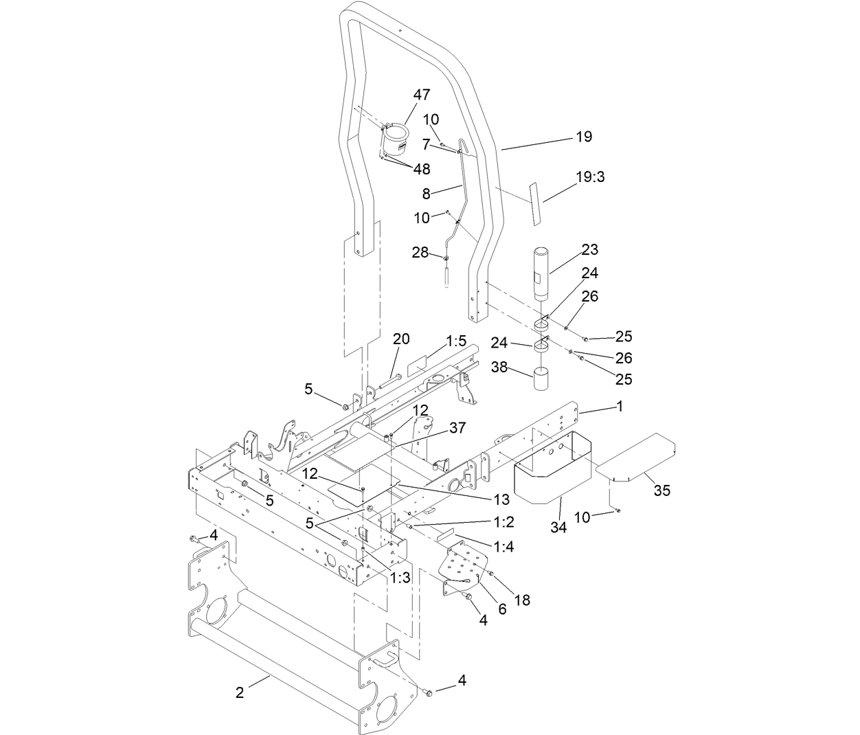 Frame and Roll-Over Protection System Assembly