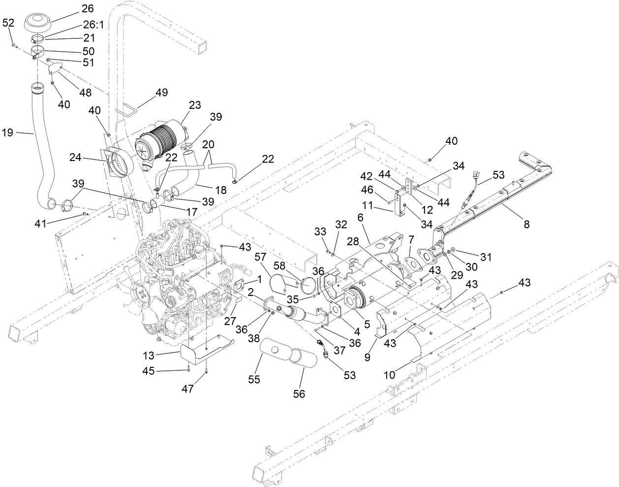 Muffler and Air Cleaner Assembly