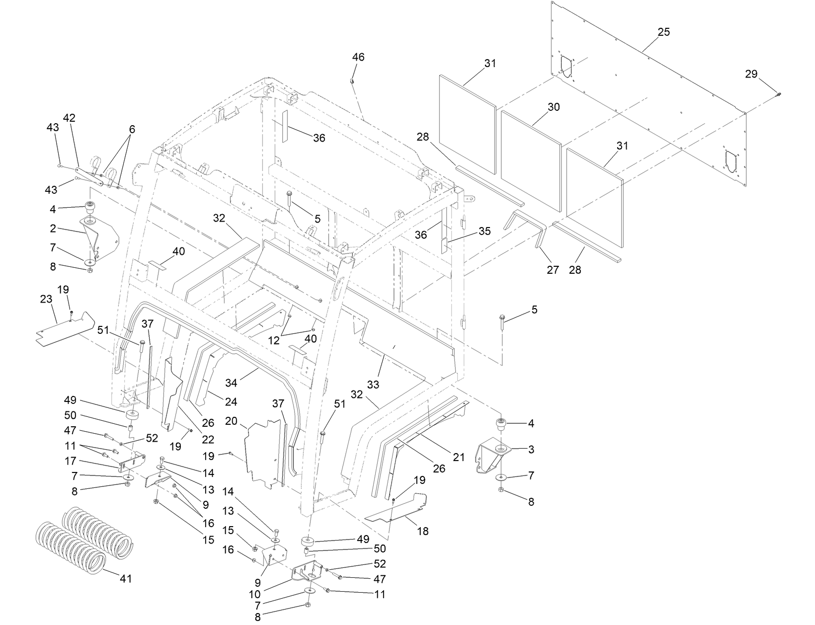 Frame, Mount and Seal Assembly