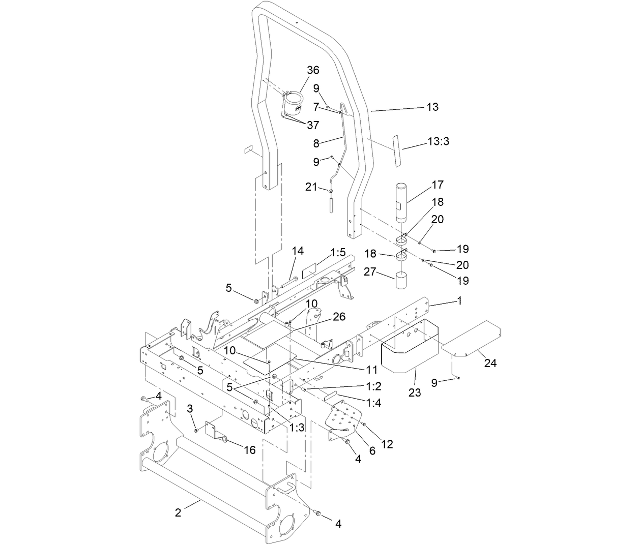 Frame and Roll-Over Protection System Assembly