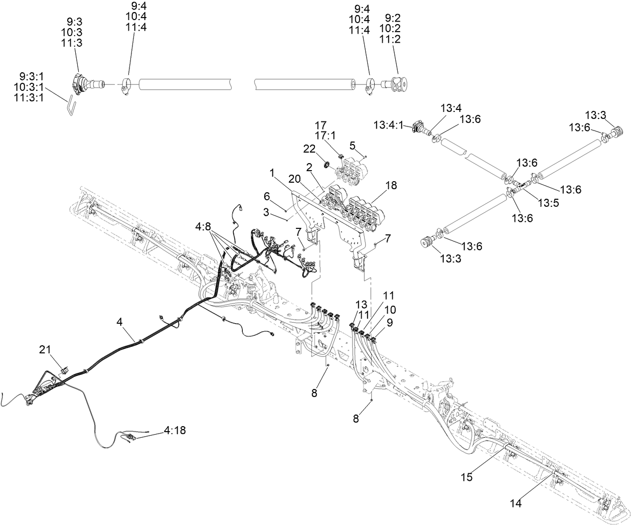 Wire Harness and Section Valve Assembly