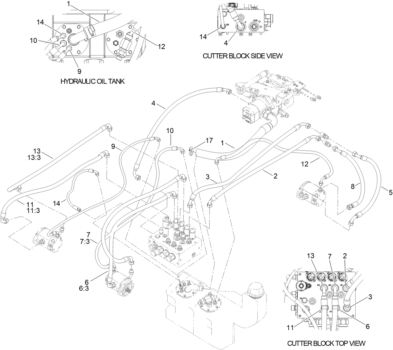 Cutter Hose Assembly