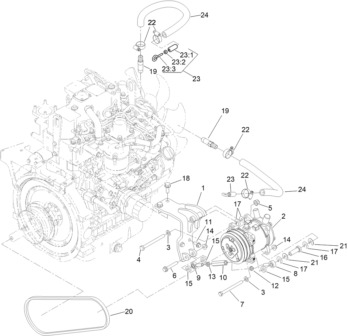 Compressor and Belt Assembly