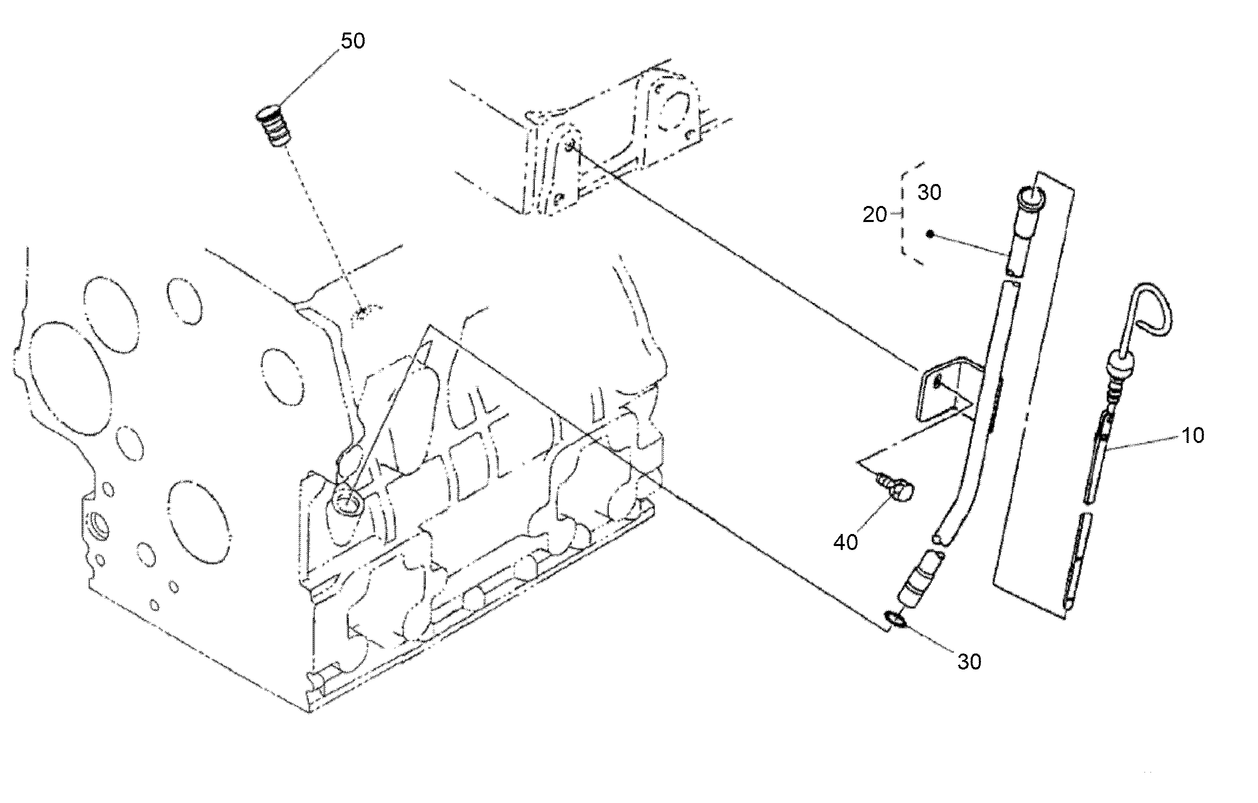 Oil Dipstick and Guide Assembly