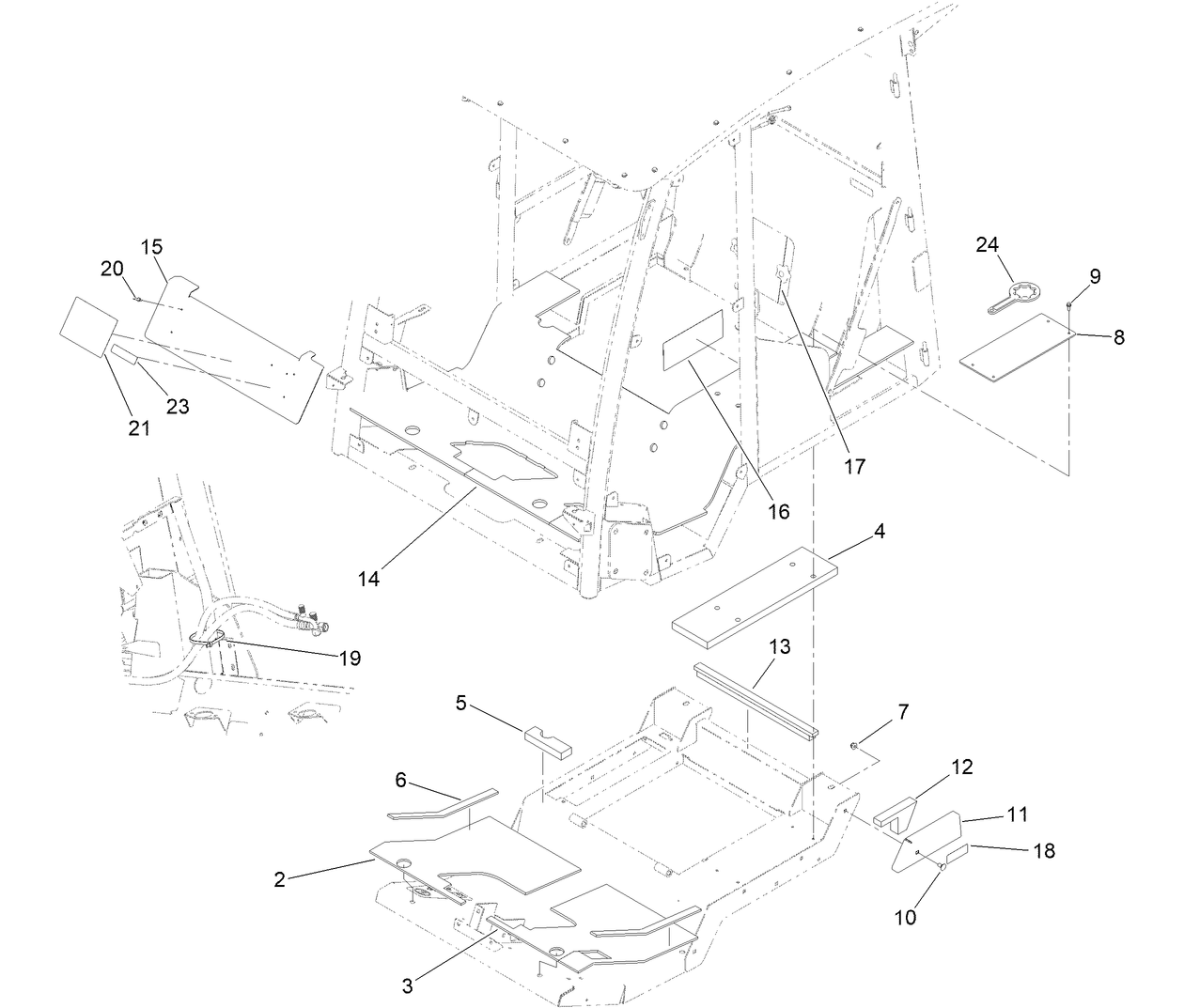 Cab Step and Flooring Assembly