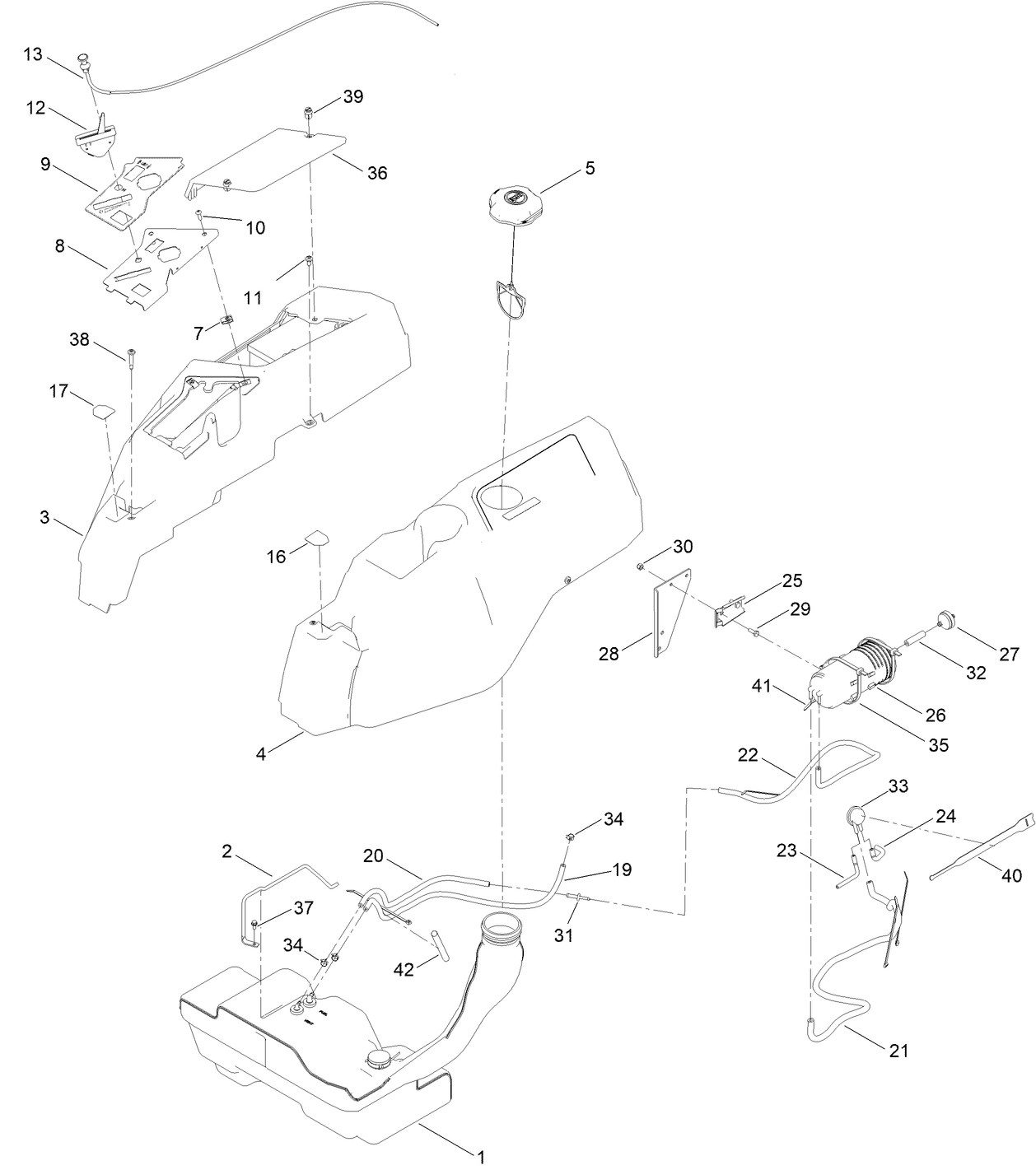 Body Styling and Fuel Tank Assembly