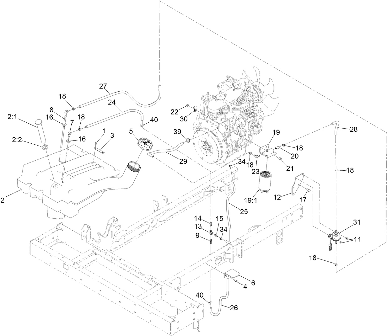 Fuel Tank and Filter Assembly