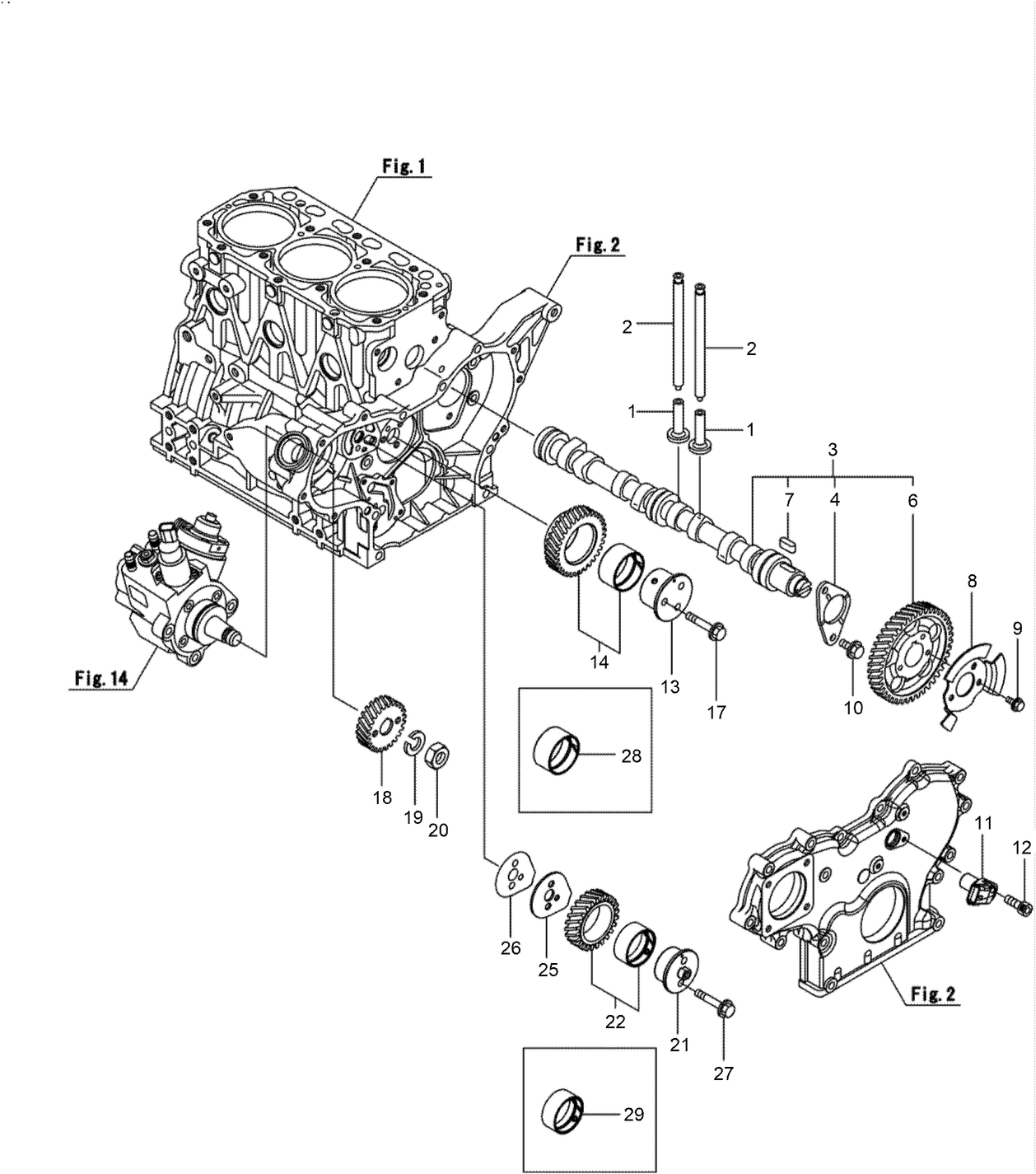 Camshaft and Driving Gear Assembly