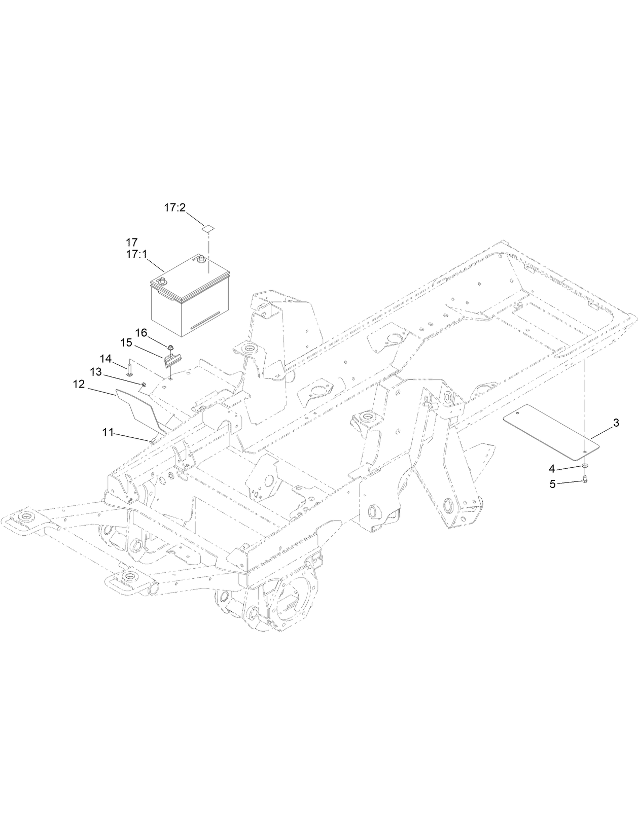 Battery, Shield and Rear Cover Assembly
