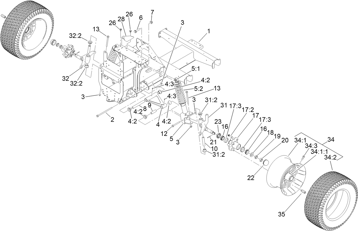Front Frame and Suspension Assembly