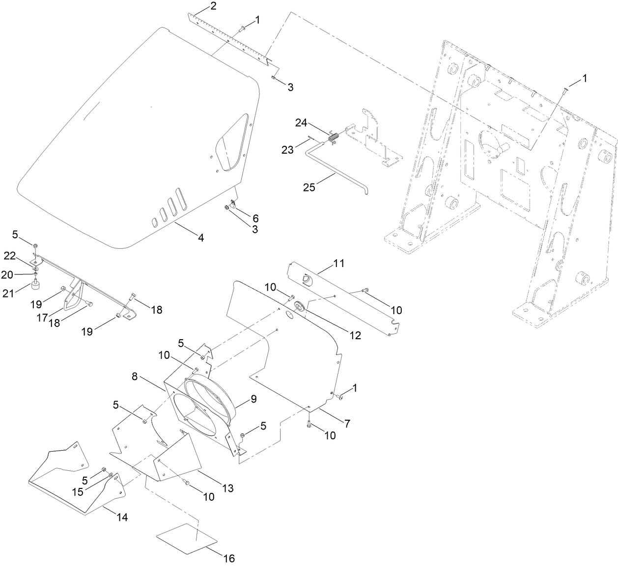 Hood and Fan Assembly