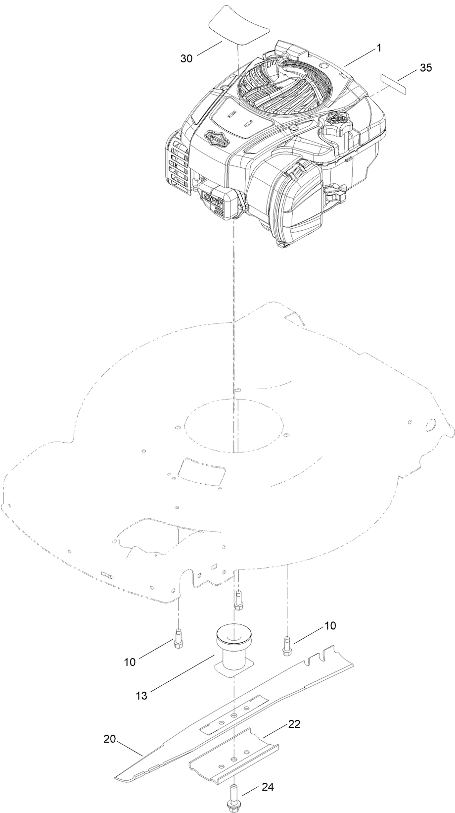 Engine and Blade Assembly