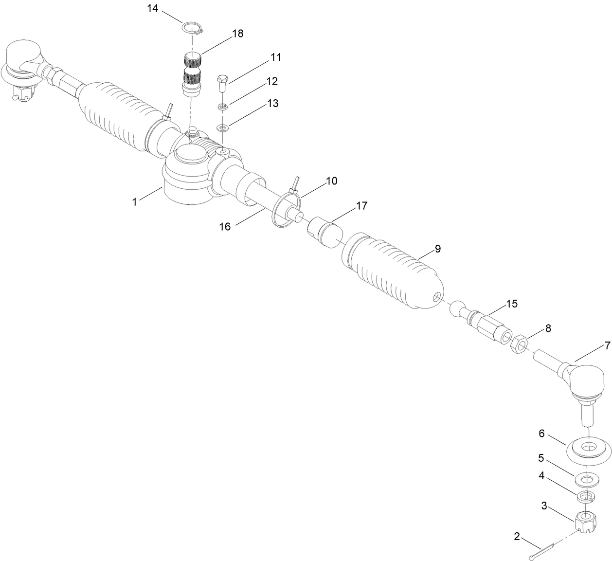 Steering Rack Assembly No. 134-6201