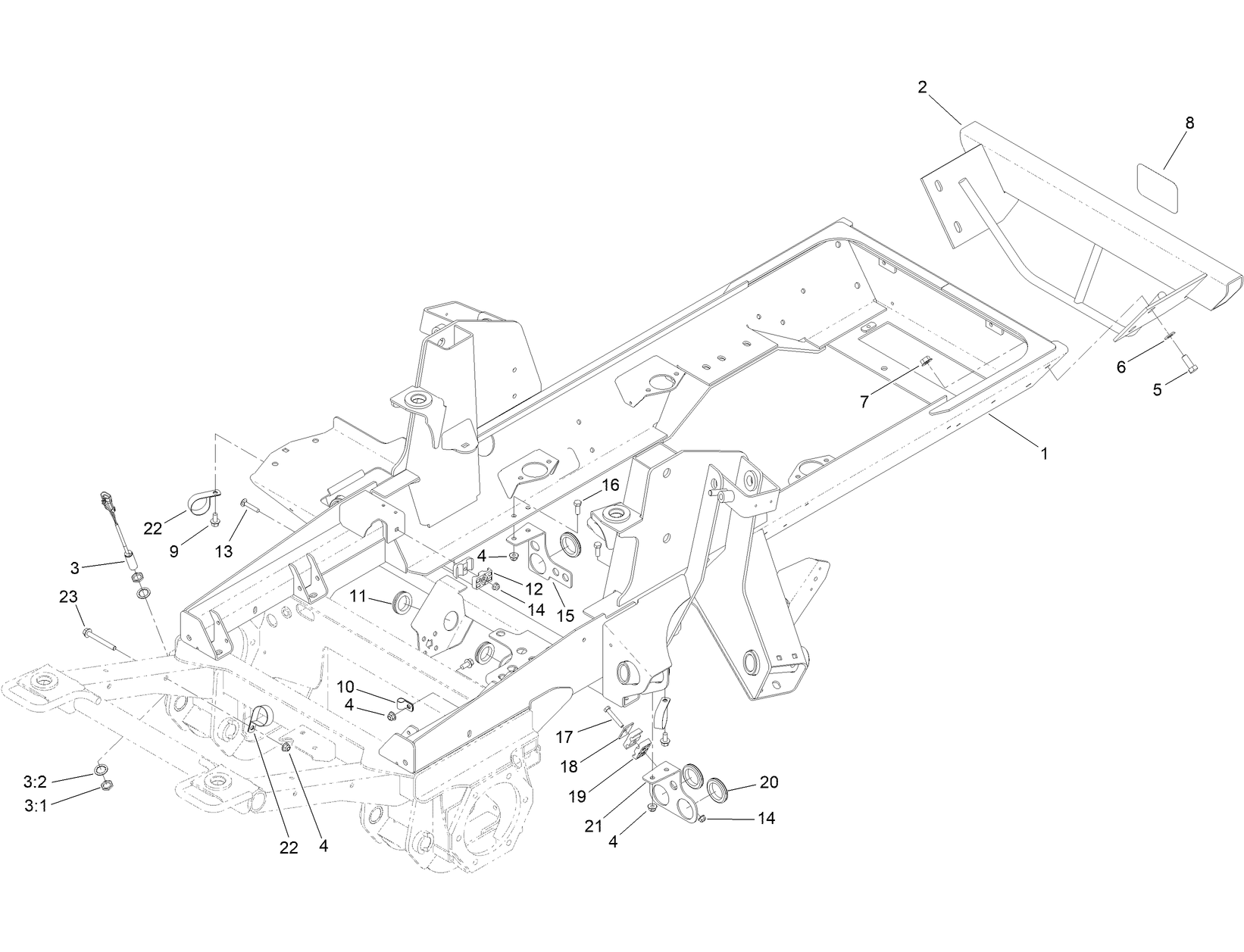 Frame, Bumper and Proximity Sensor Assembly