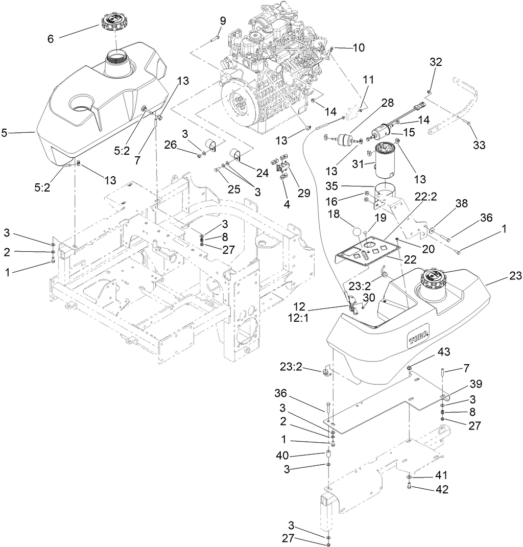 Fuel System and Throttle Control Assembly
