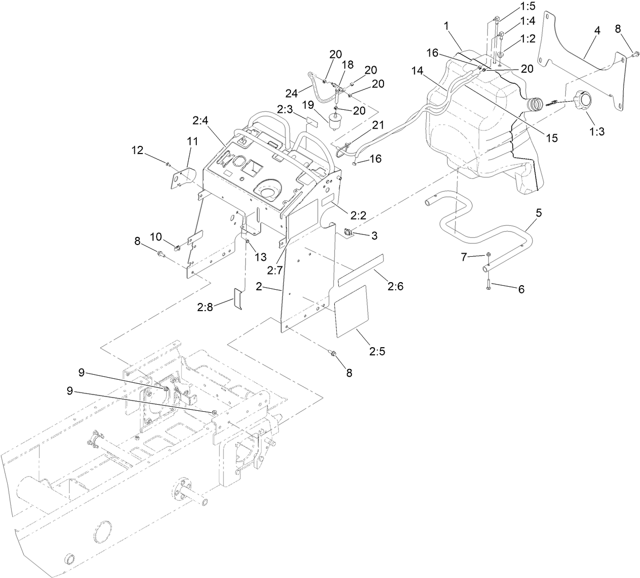 Fuel Tank and Tower Assembly