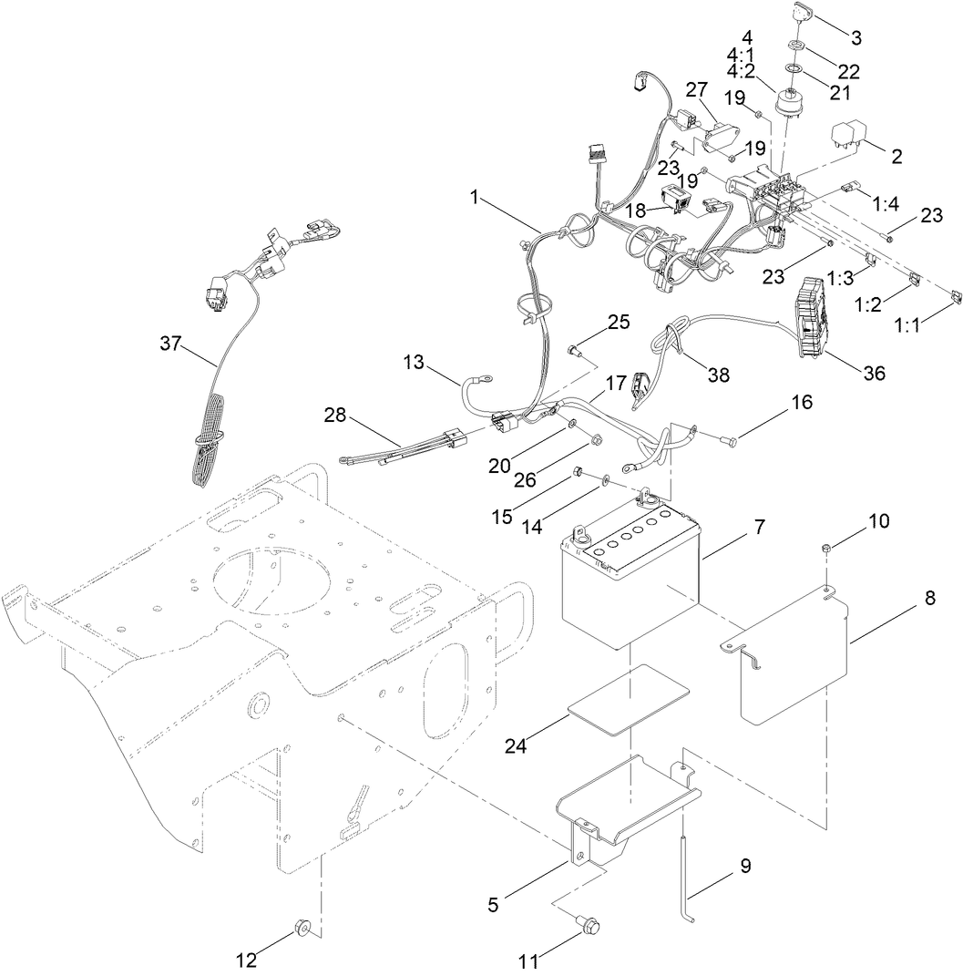 Battery and Electrical Assembly