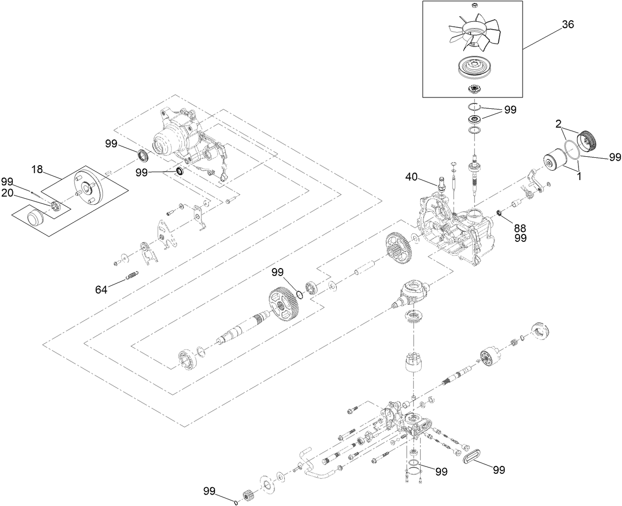 RH Transaxle Assembly  No. 139-1075