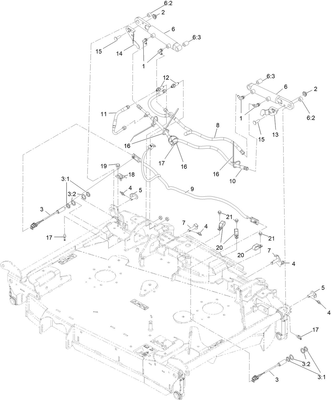 Center Folding Deck Hydraulic Assembly