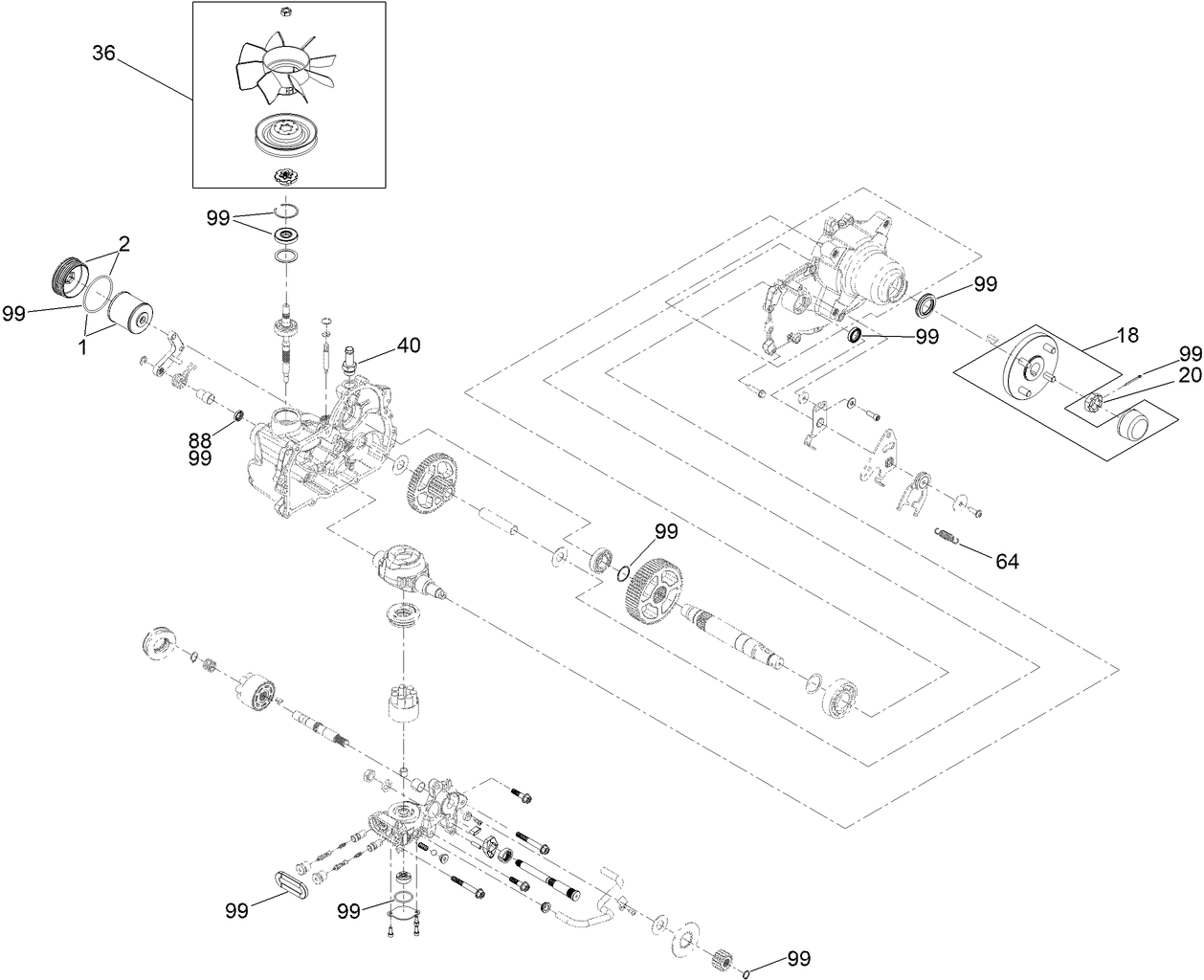 LH Transaxle Assembly  No. 139-1074