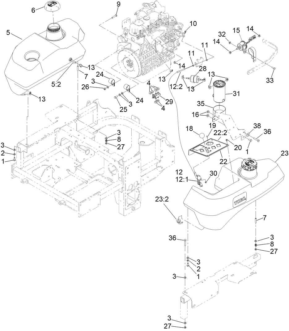 Fuel System and Throttle Control Assembly