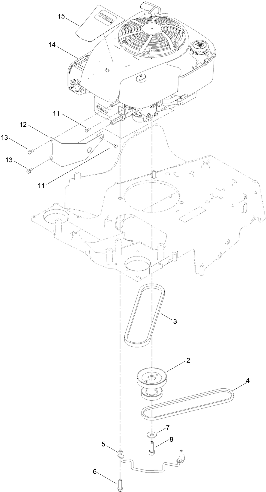 Engine and Belt Assembly