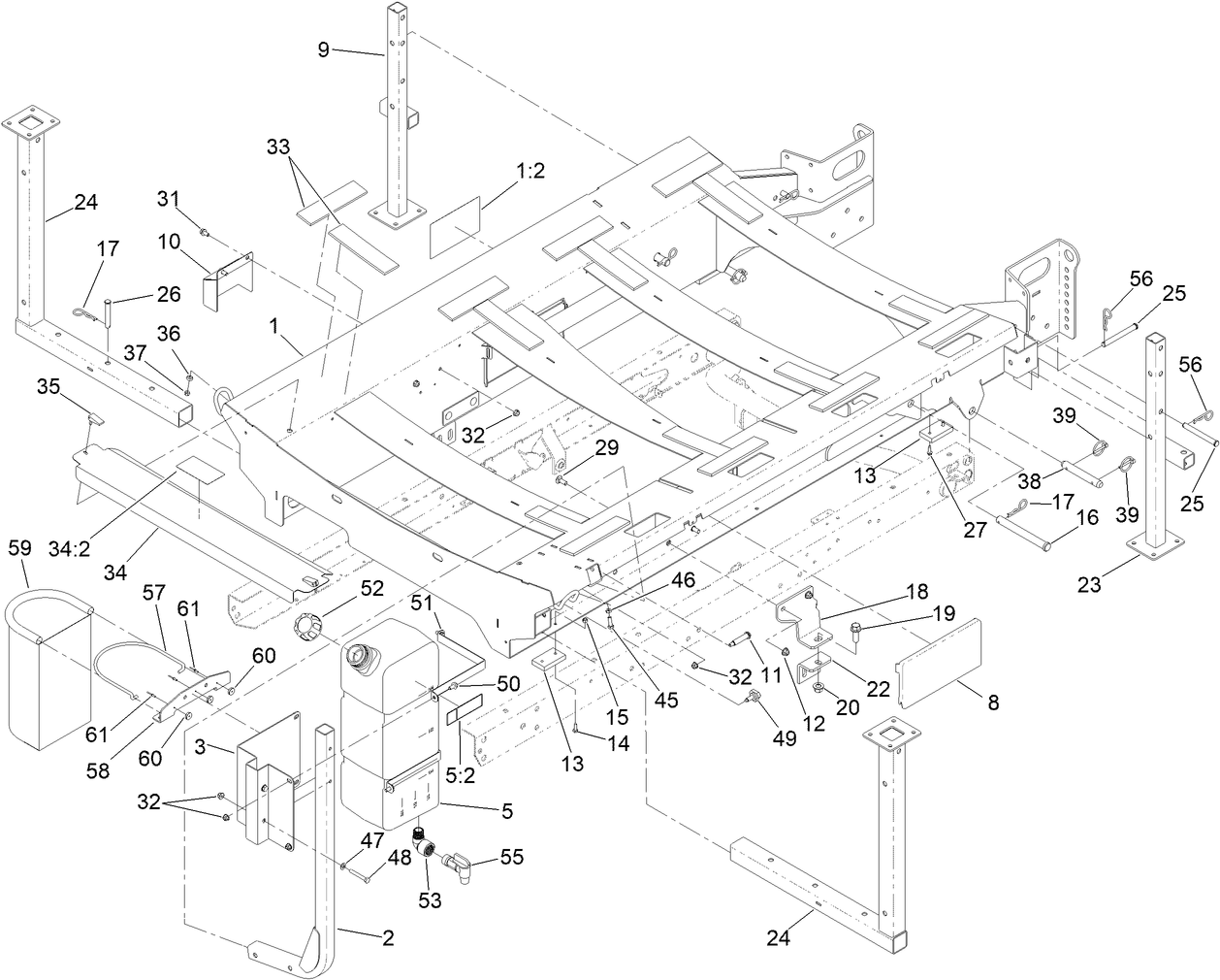Frame, Stand and Boom Mount Assembly