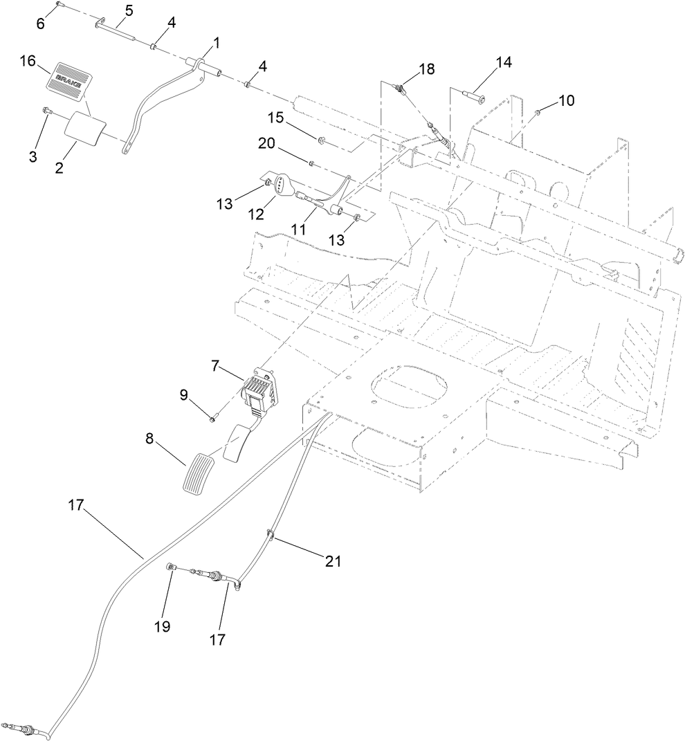 Pedals and Controls Assembly