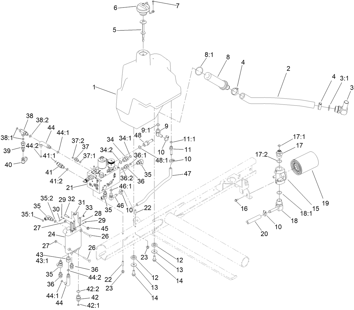 Hydraulic Tank and Valve Assembly